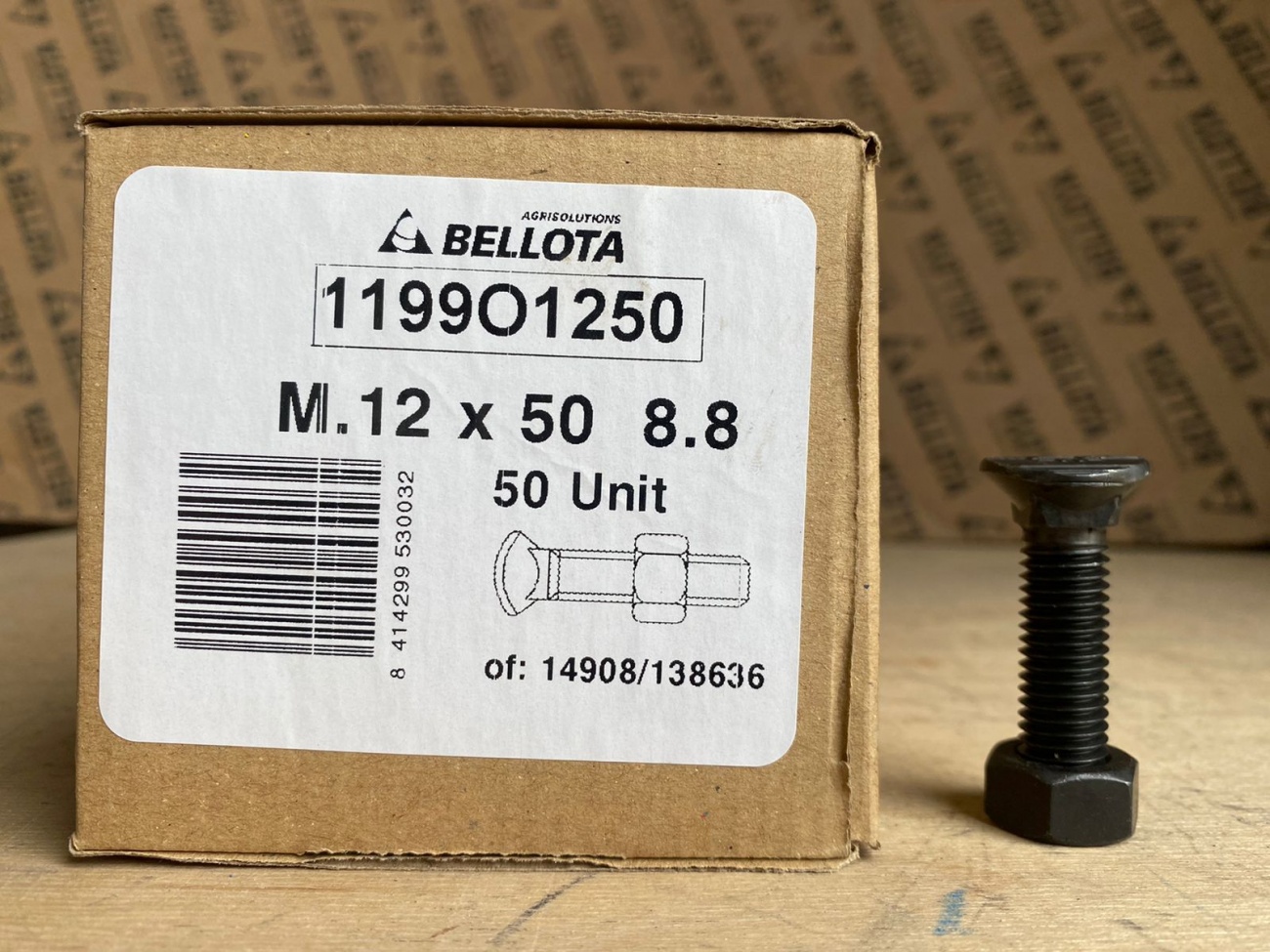 Болт с гайкой 12х50 1199 О Беллота | ИП Зудин Д.А. - официальный дилер ...